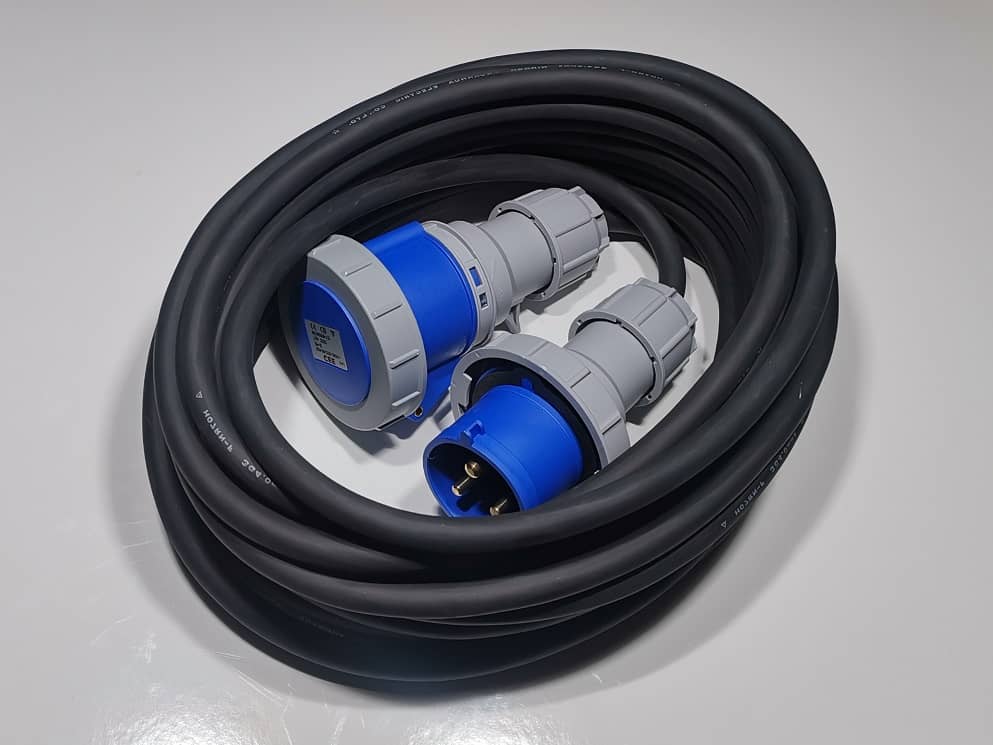 10 Meter 4mm Neoprene 32A Power Lead IP44 or IP67