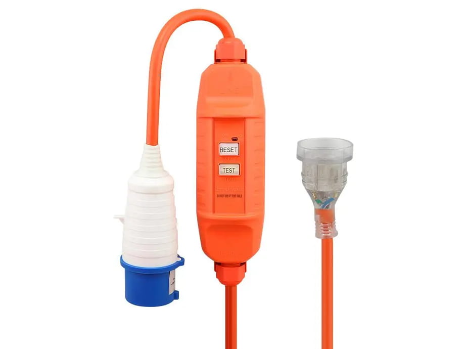 15 Meter Campground Tent Power Lead RCD Protected