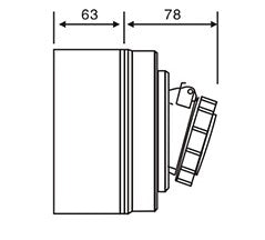 16A IP67 Outlet Switched w/ Interlock
