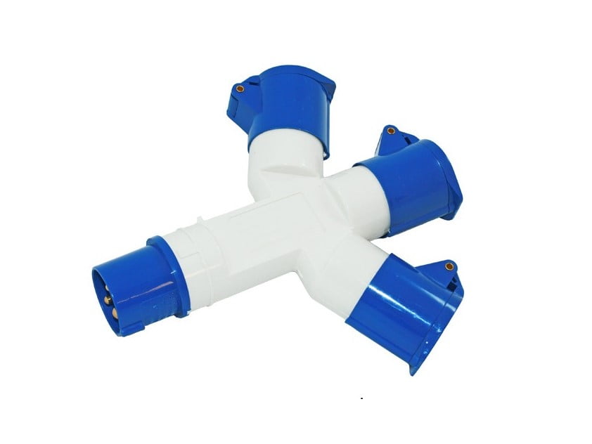 16A 3-Way Splitter - 1x Male 3x Female