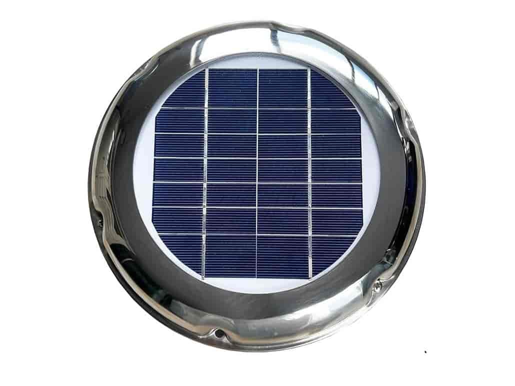 2.5W Solar Power Fan Vent - Stainless Steel