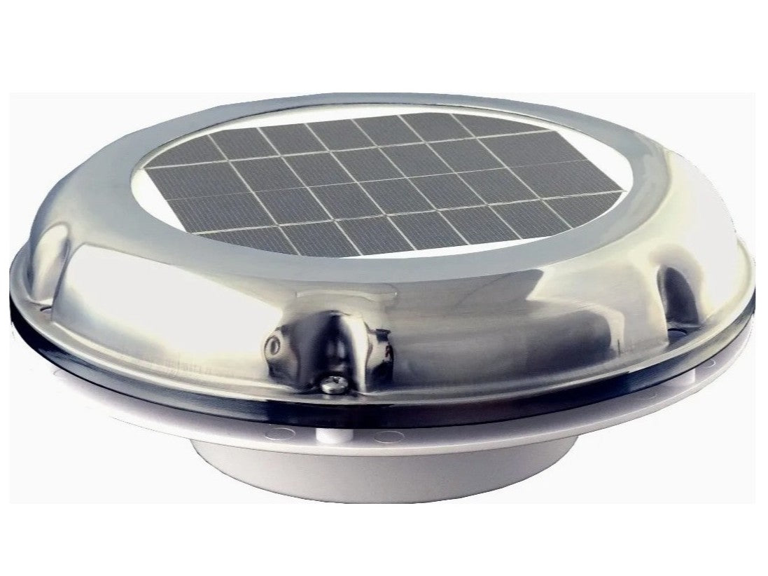 2.5W Solar Power Fan Vent - Stainless Steel