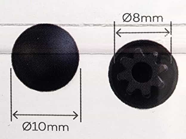 Gas Hob & Sink Screw Covers for Dometic & Smev Pack of 8