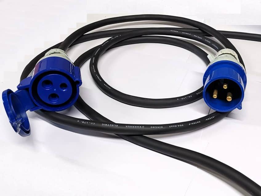 10 Meter 4mm Neoprene 32A Power Lead IP44 or IP67
