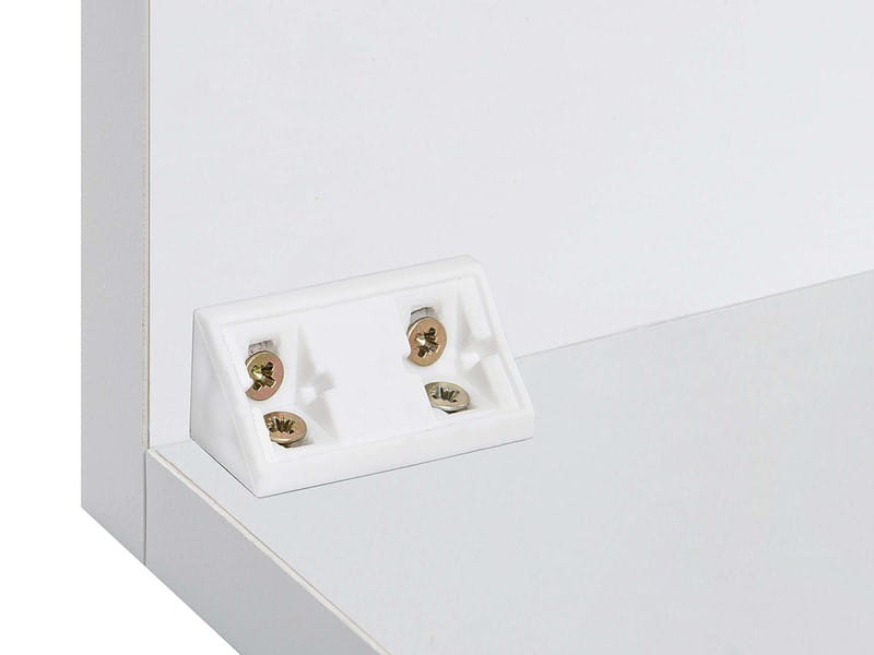 Cabinetry Corner Joiner w/ Screw Cover Plate - White