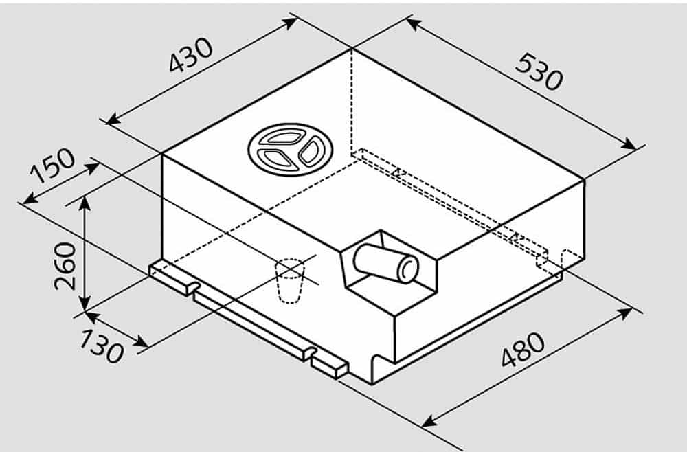 Fusion EV-1111 50L Fixed Fresh Water tank