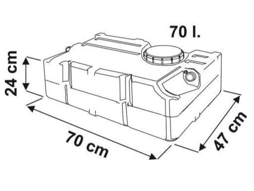 Fiamma 70L Fixed Fresh Water Tank