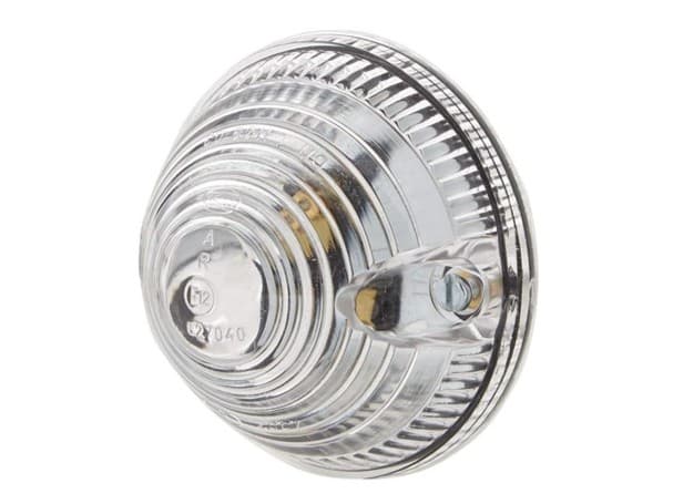 Hella Front Marker Light Clear Round - Black Underframe