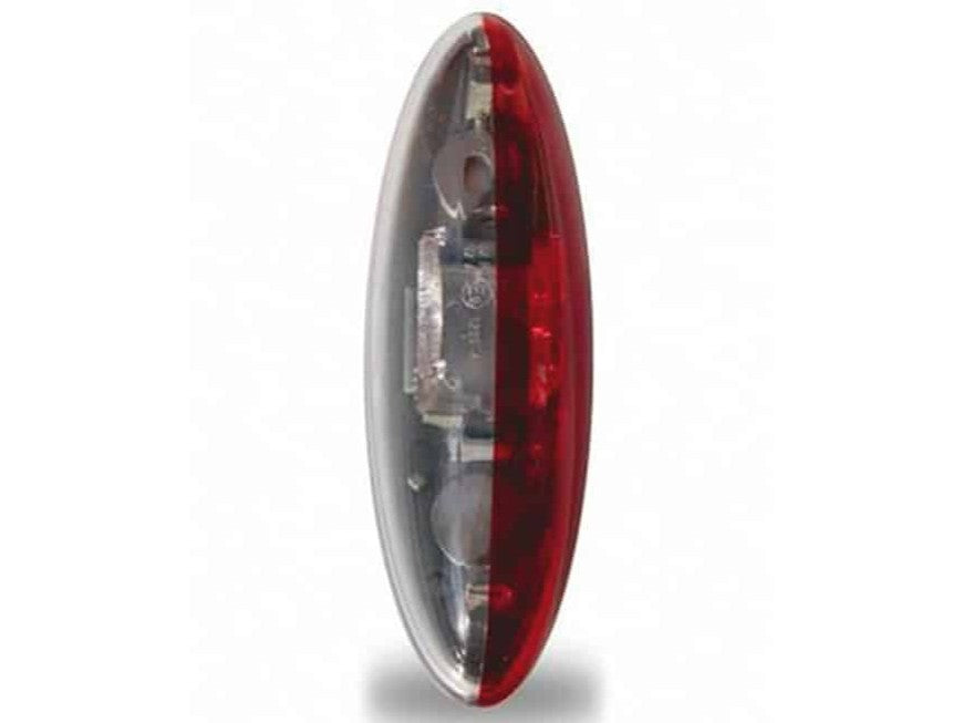 Jokon Side Marker Light SPL2010 Red/Clear Oval - Grey Mounting Frame