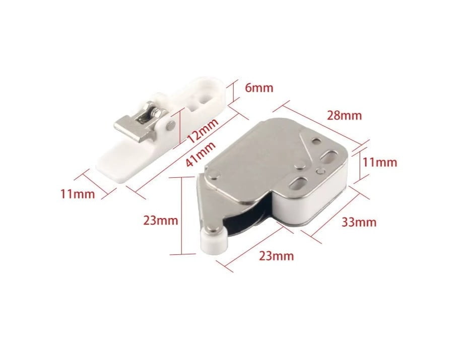 Mini Latch Spring Loaded Push Lock with Metal Clip Buckle