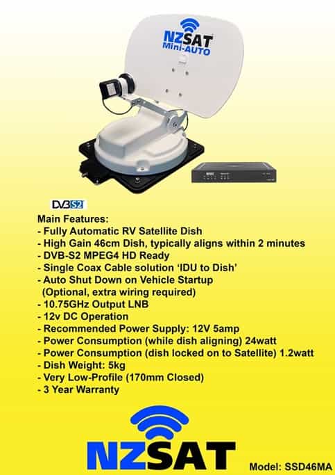 NZSAT Mini Auto Fully Automatic Satellite Dish