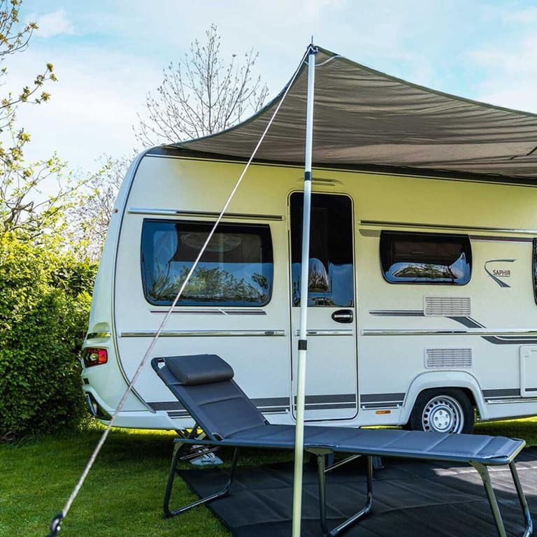 Open Porch Awning w/ LED Solar Powered Lights 400 x 250cm