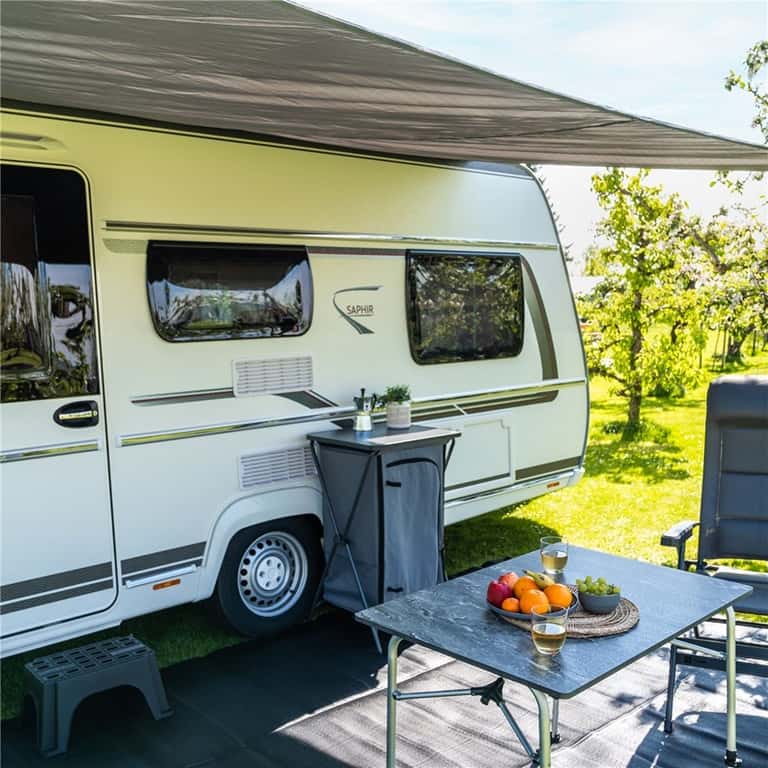 Open Porch Awning w/ LED Solar Powered Lights 400 x 250cm