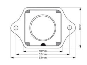 Push Lock Single Sided Complete - White & Gold