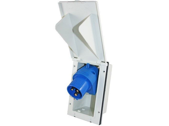 16A Inlet Flush Mounted Rectangle
