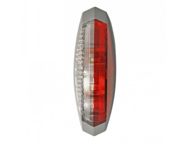 Hella Side Marker Light Red/Clear Grey Frame