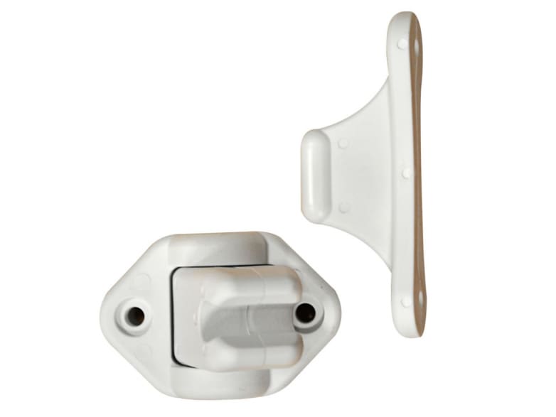 Door Catch Wedge Swivel - White