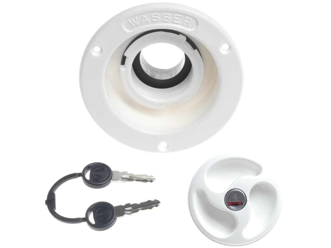 Water Inlet Lock & Keys White