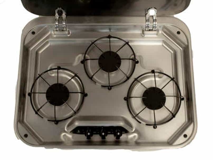 Suburban 3 Burner Gas Hob Cooktop w/ Lighter & Glass Lid