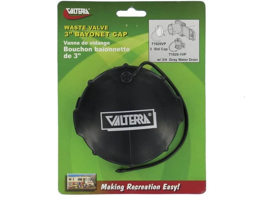 Valterra 3" Dump Valve Cap Compatible w/ Fiamma 40L Tanks