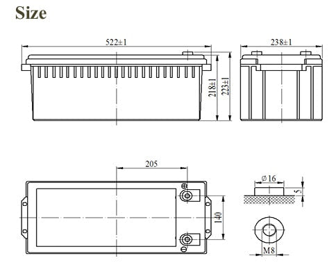 Vision LiFePO4 12V 200AH Lithium Battery