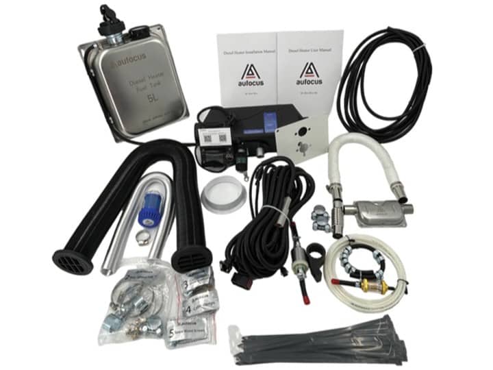 aufocus 2KW Diesel Heater Kit incl 5L Stainless Steel Fuel Tank