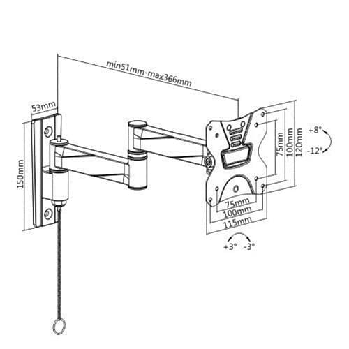 Swing Arm TV Bracket