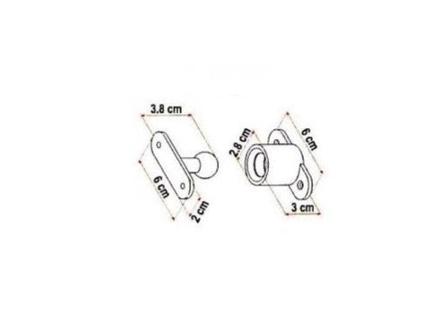 Fiamma Door Holder Retainer Ball Style - Grey