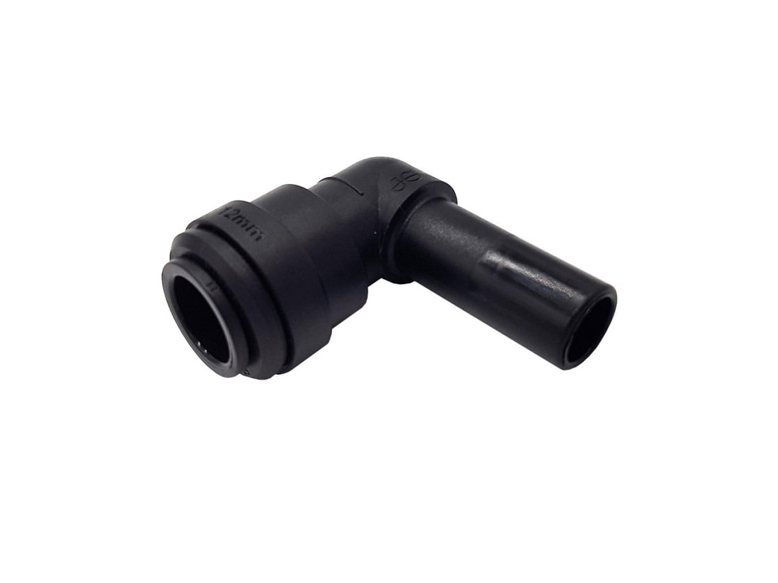 John Guest 12mm Elbow w/ Stem Tail Connector