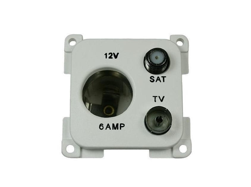12V Socket with TV + Satellite Connections