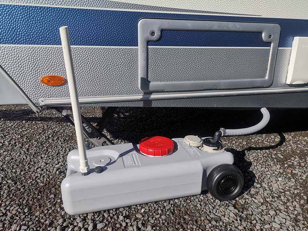 Caravan self containment water tank parts for certification in NZ