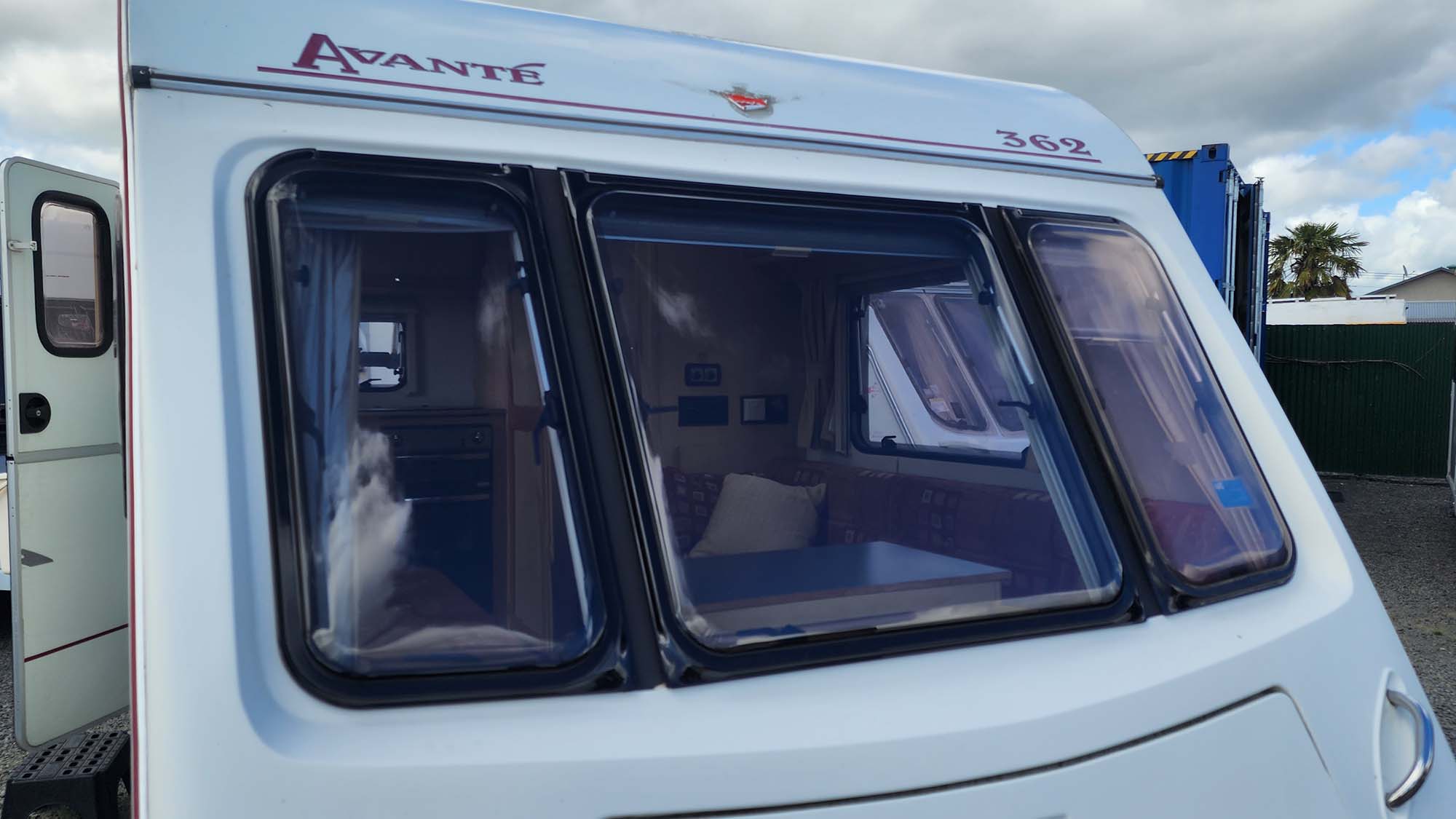 Avante caravan with new window replaced by Smile Caravans 