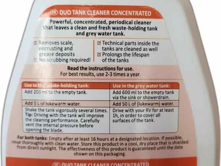Thetford Duo Tank Cleaner 800ml Concentrated
